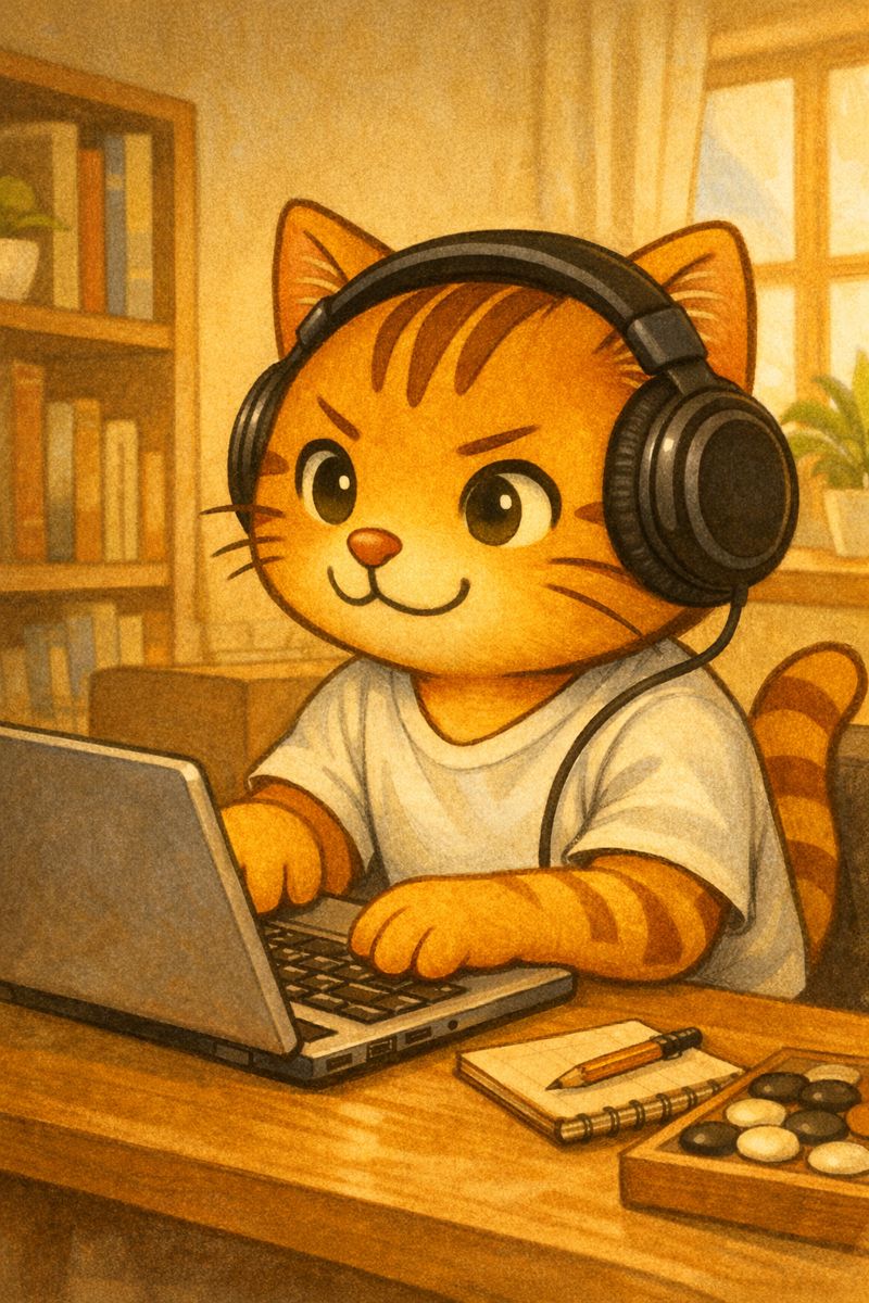 オンライン教室の猫